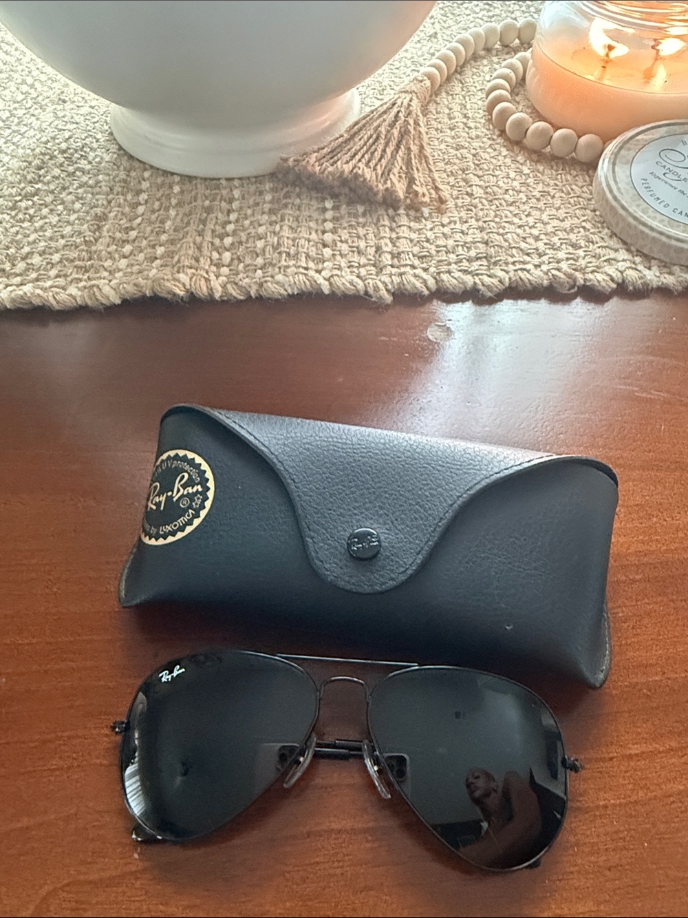 Ray-Ban Black Aviator Sunglasses with Black Case. Authentic purchased at eye dr.